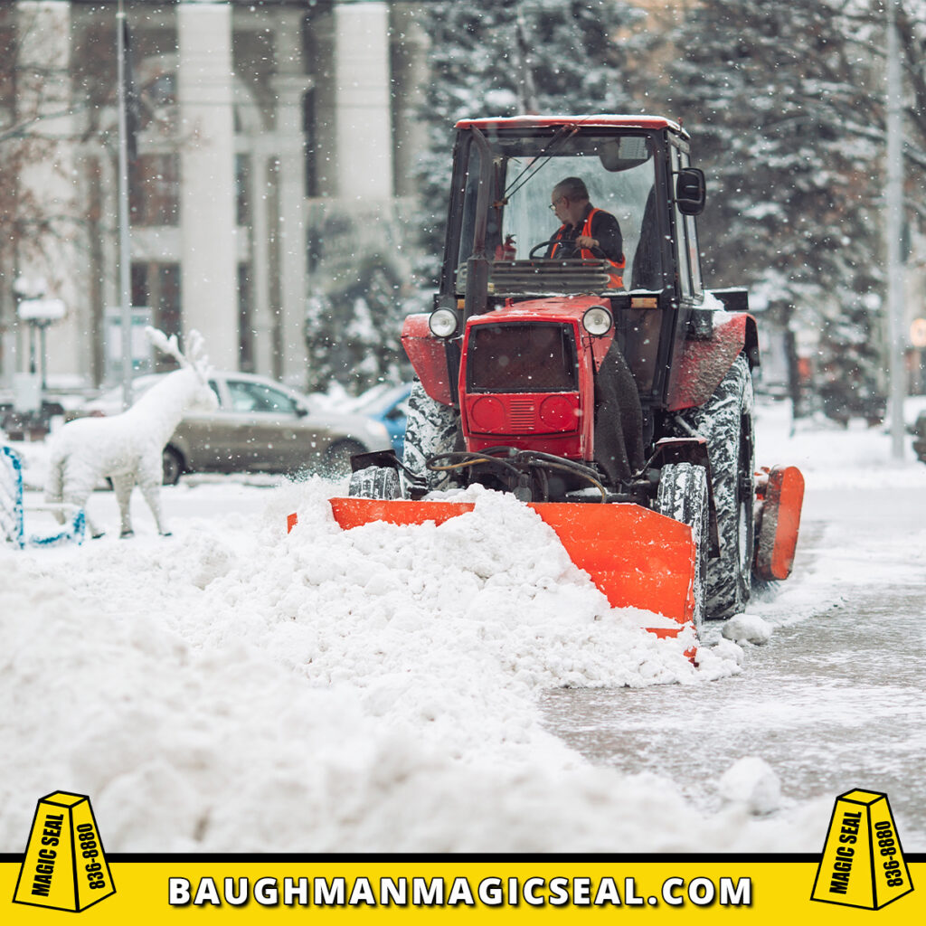 Parking lots in winter