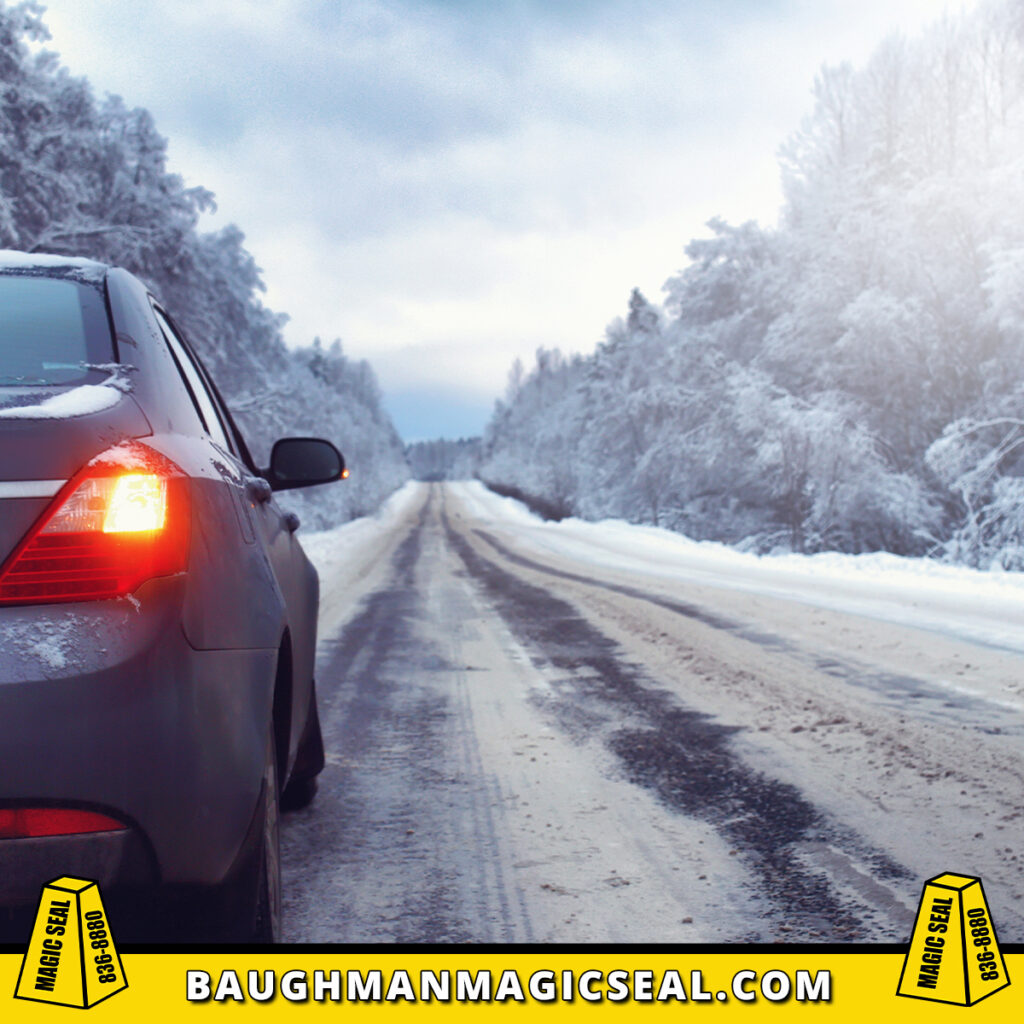 Asphalt in winter