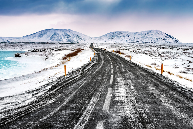 Image of snowy road.